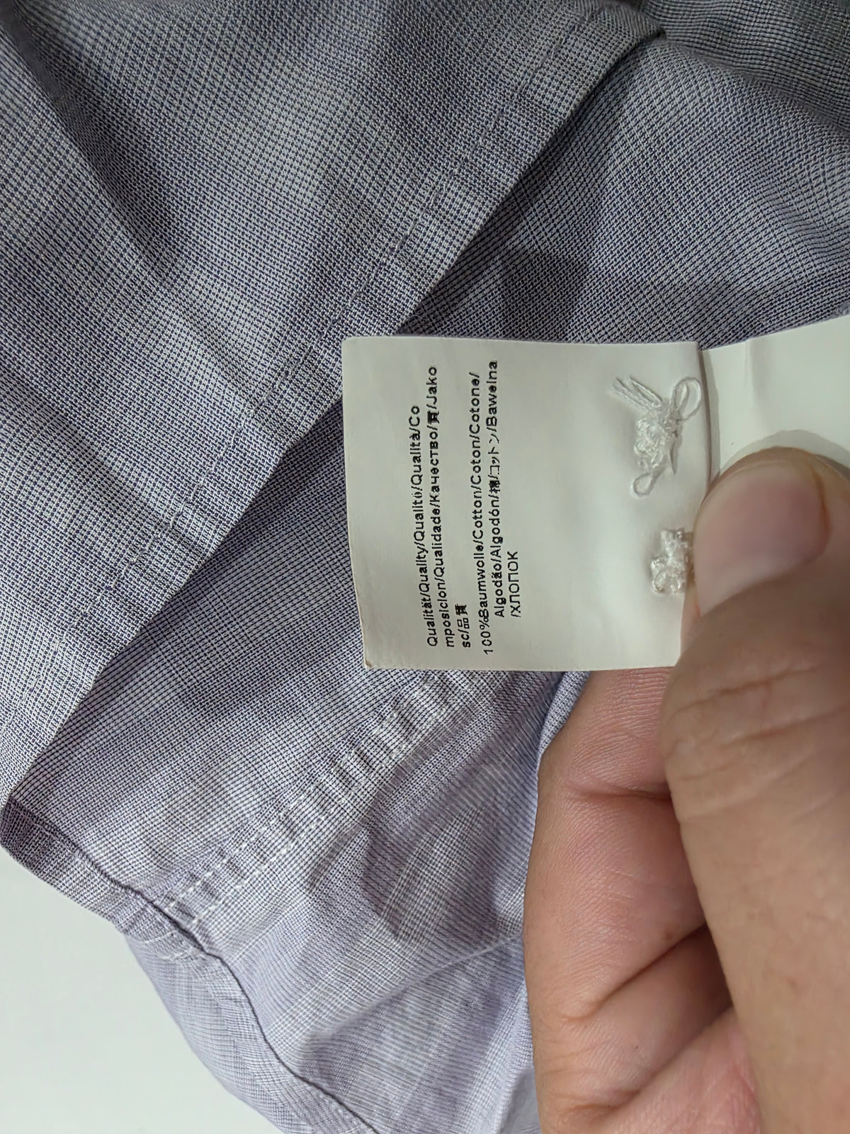 Camisa Hugo Boss Grande L Lila Cuadros (Usado)