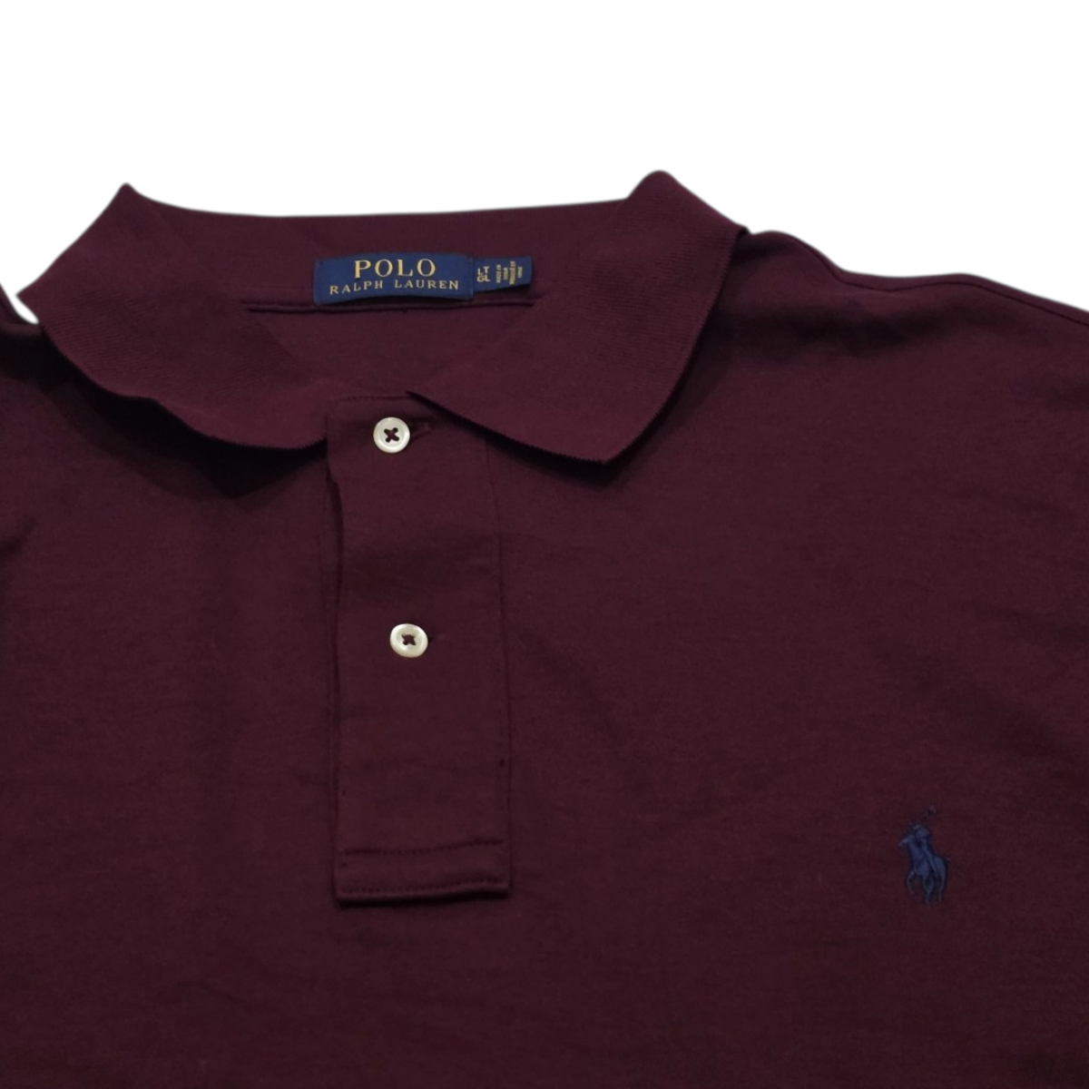 Playera Ralph Lauren Grande L Polo Vino (Usado)