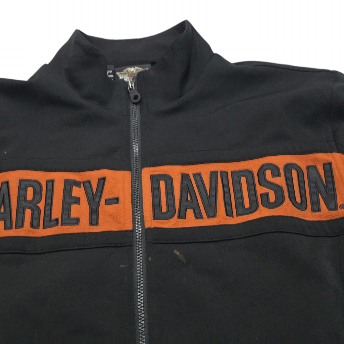 Chamarra Harley Davidson Grande L Negro Con Naranja (Usado)
