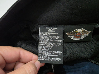 Chamarra Harley Davidson Grande L Negro Con Naranja (Usado)