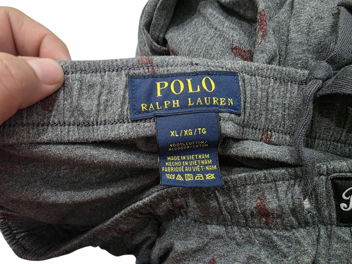 Pijama Ralph Lauren Xgrande Xl Gris Ponys (Usado)