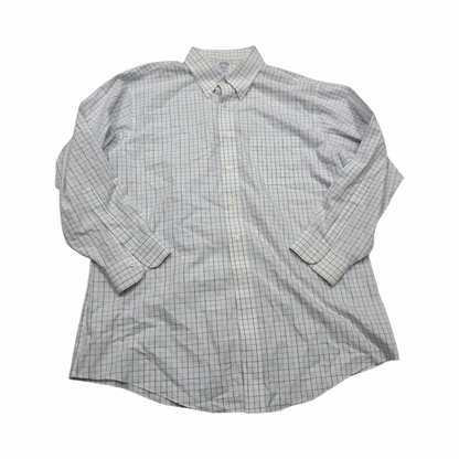 Camisa Brooks Brothers 17 1/2-33 Blanca Cuadro (Usado)