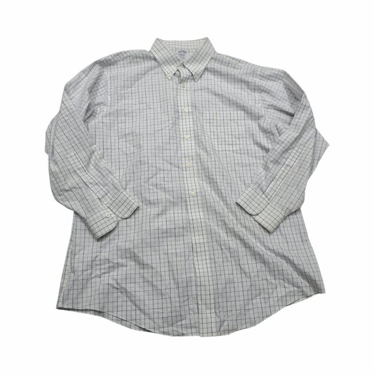 Camisa Brooks Brothers 17 1/2-33 Blanca Cuadro (Usado)