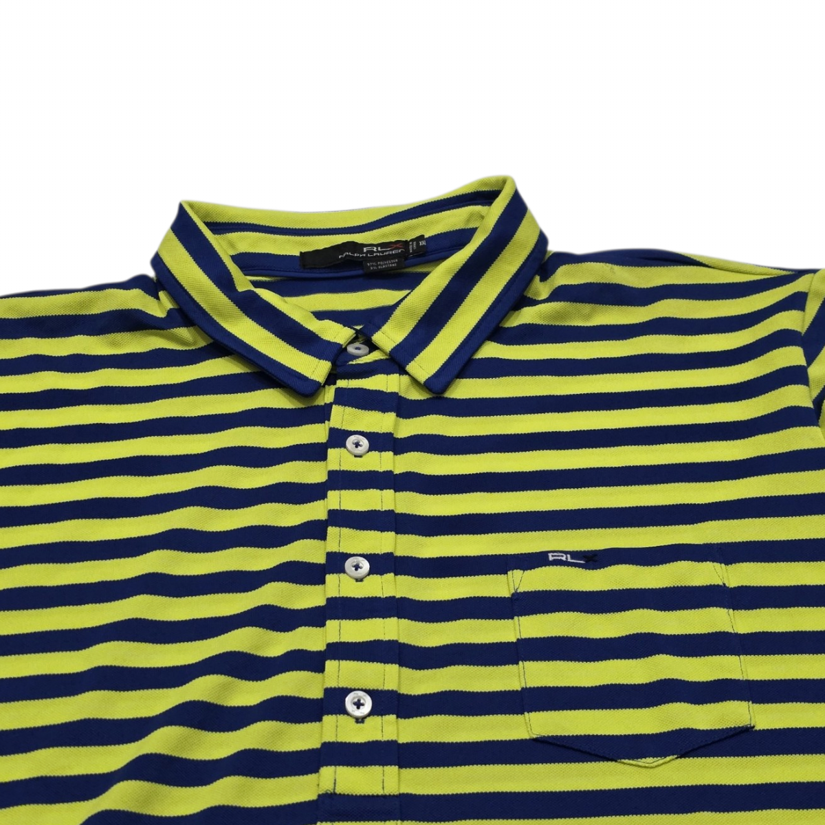 Playera Ralph Lauren X 2xl Polo Azul Amarillo Lineas (Usado)