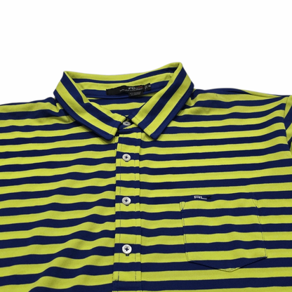 Playera Ralph Lauren X 2xl Polo Azul Amarillo Lineas (Usado)