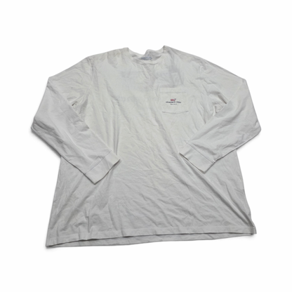 Playera Vineyard Vines 2xl Blanca Manga Larga Bandera (Usado)