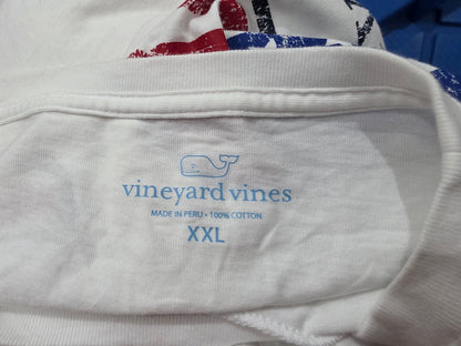 Playera Vineyard Vines 2xl Blanca Manga Larga Bandera (Usado)