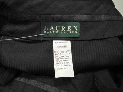 Pantalon Vestir Ralph Lauren 40x30 Recto Negro (Usado)