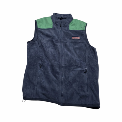 Chaleco Vineyard Vines Mediana M Azul Y Verde Polar (Usado)