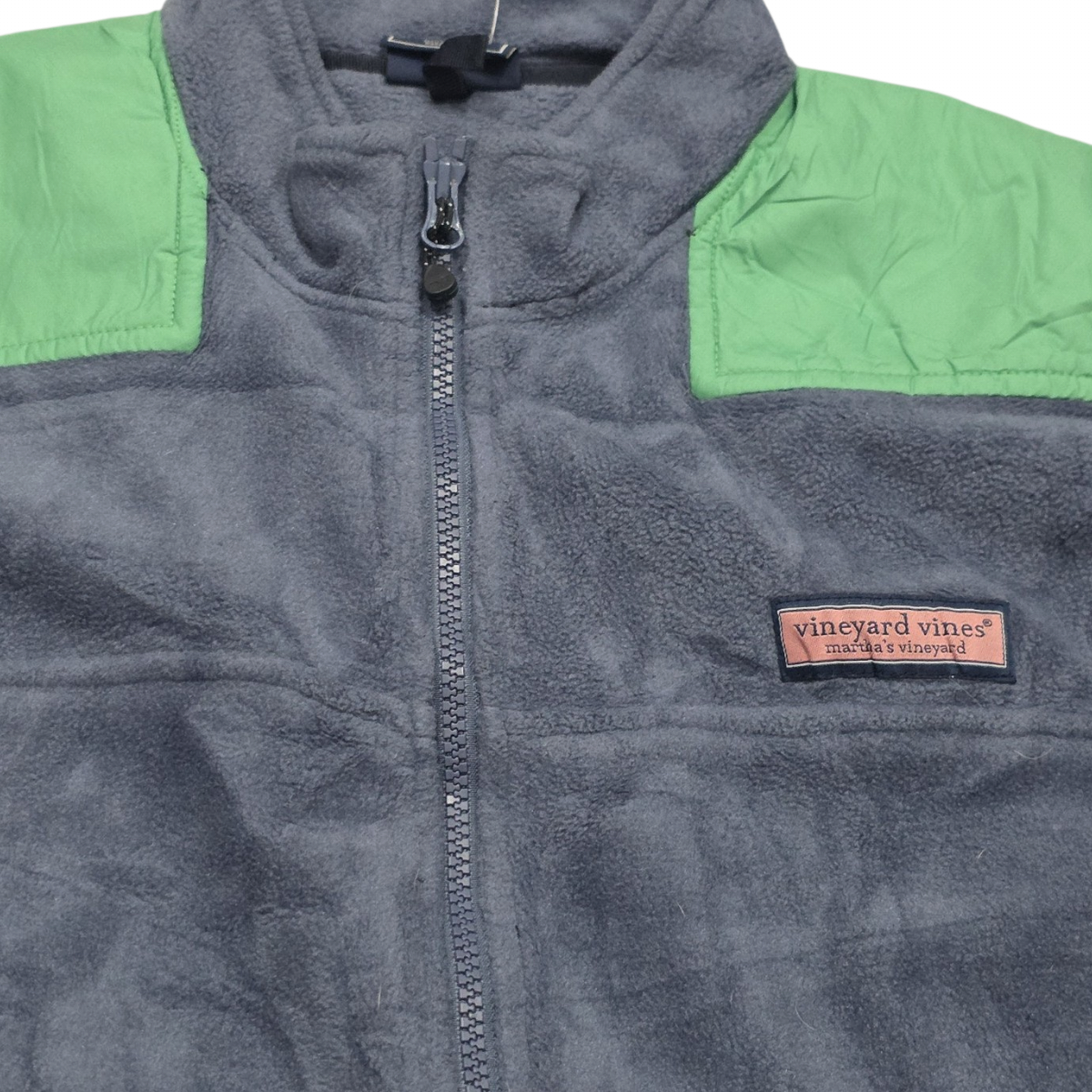 Chaleco Vineyard Vines Mediana M Azul Y Verde Polar (Usado)