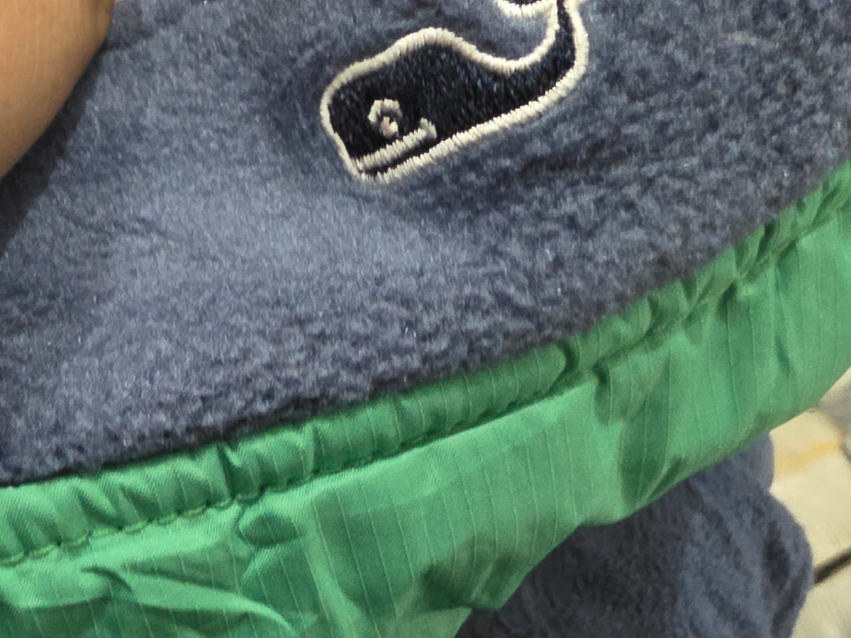 Chaleco Vineyard Vines Mediana M Azul Y Verde Polar (Usado)