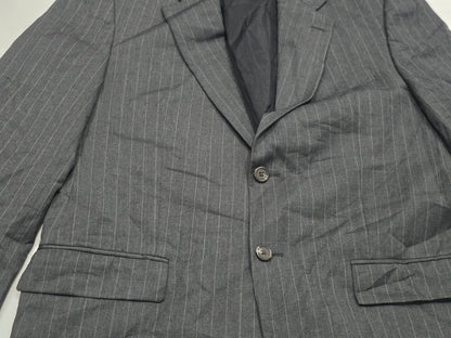 Saco Ralph Lauren 40l Gris Lineas Lana (Usado)