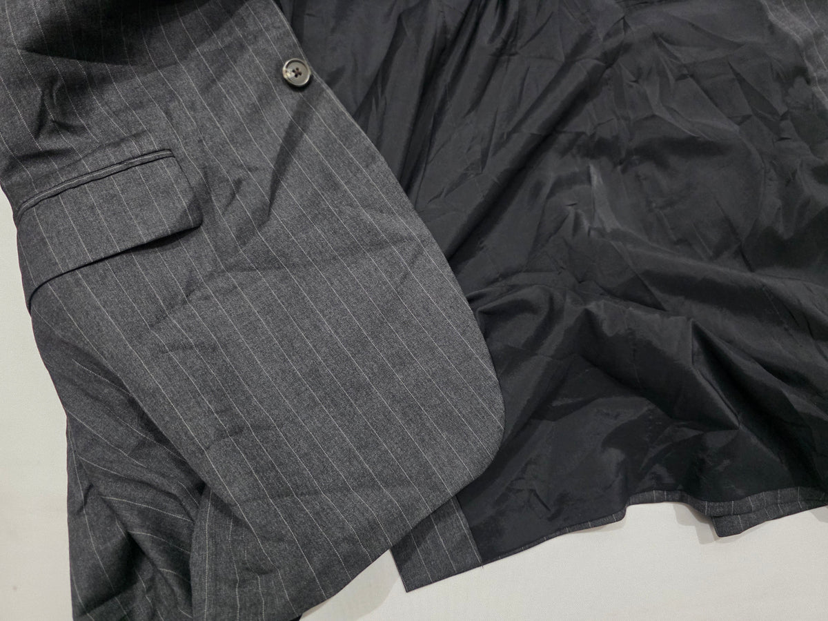 Saco Ralph Lauren 40l Gris Lineas Lana (Usado)