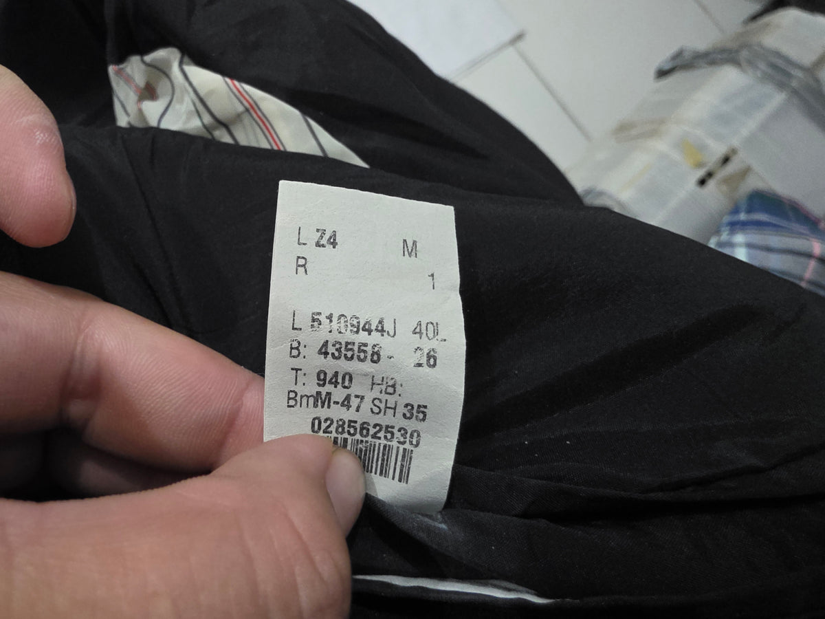 Saco Ralph Lauren 40l Gris Lineas Lana (Usado)