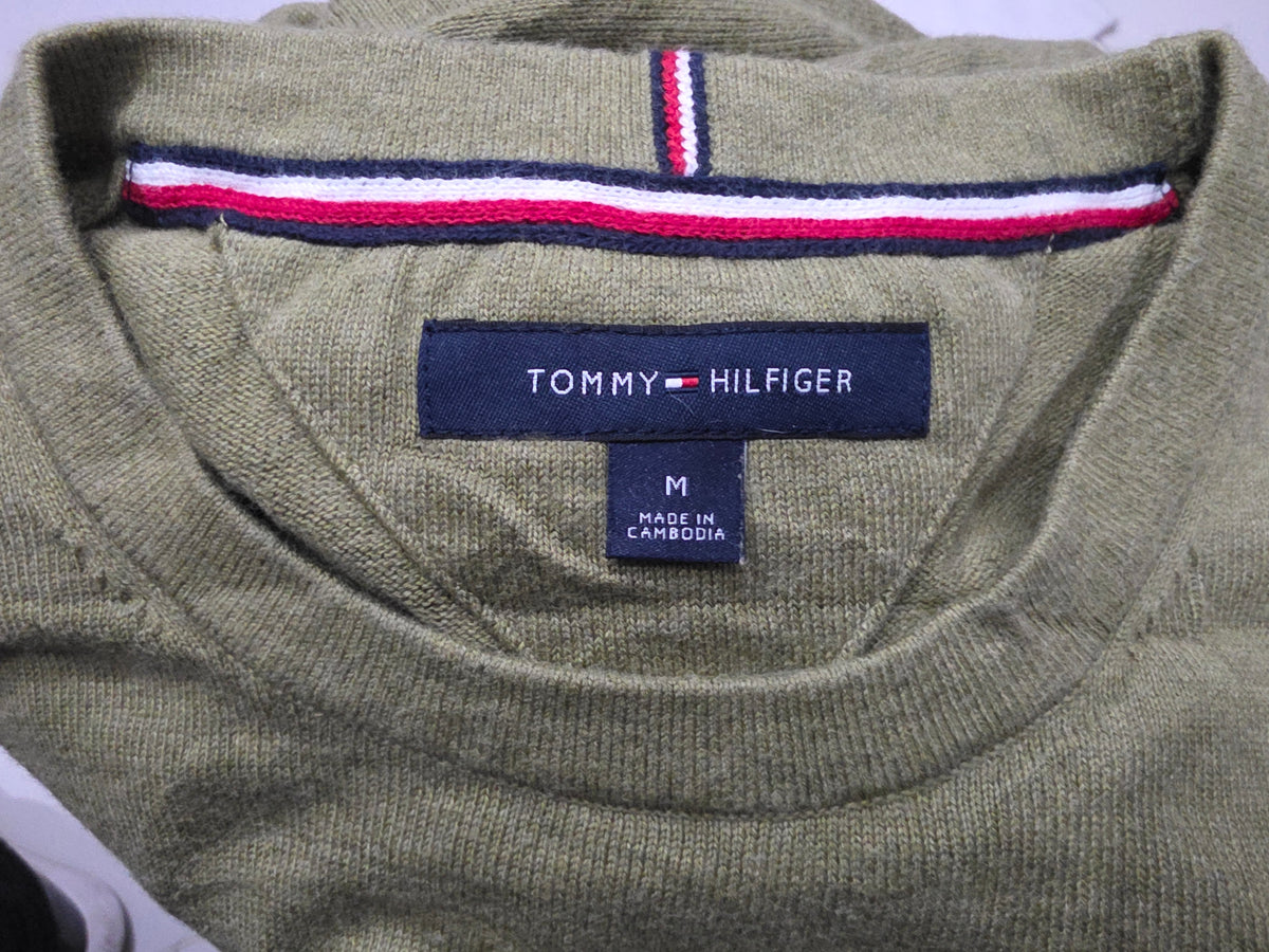 Sueter Tommy Hilfiger Mediana M Verde Cuello Redondo (Usado)