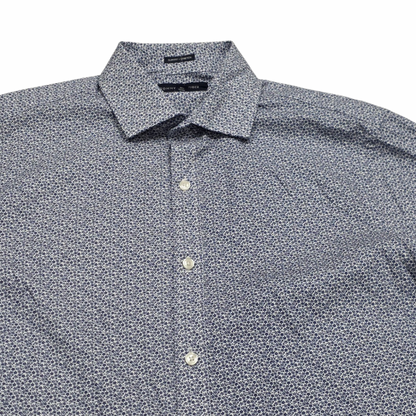 Camisa Tommy Hilfiger Mediana 15 32-33 Slimfit Blanca Flores (Usado)