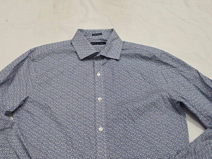 Camisa Tommy Hilfiger Mediana 15 32-33 Slimfit Blanca Flores (Usado)