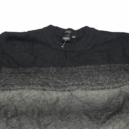 Sueter Boss Grande L Negro Gris Lana (Usado)