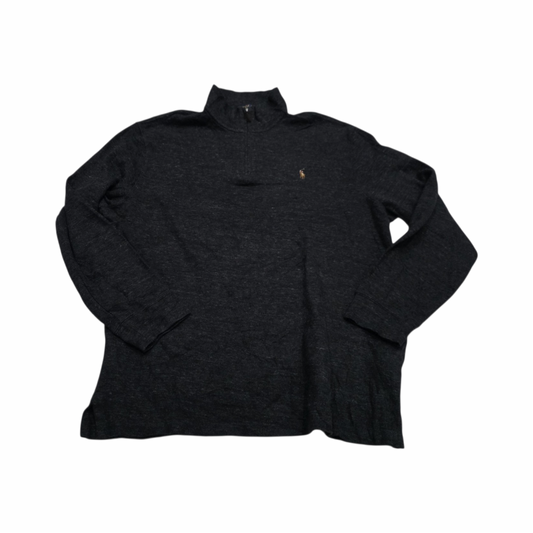 Sueter Ralph Lauren Xgrande Xl Gris Oscuro Estate Rib Cierre (Usado)