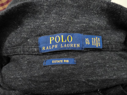 Sueter Ralph Lauren Xgrande Xl Gris Oscuro Estate Rib Cierre (Usado)