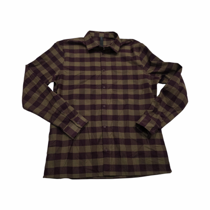 Camisa Lululemon Xgrande Xl Cuadro Vino Y Cafe (Usado)