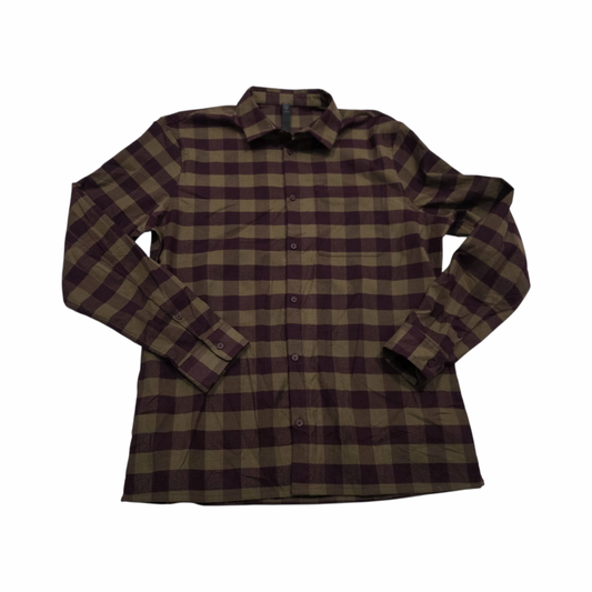 Camisa Lululemon Xgrande Xl Cuadro Vino Y Cafe (Usado)