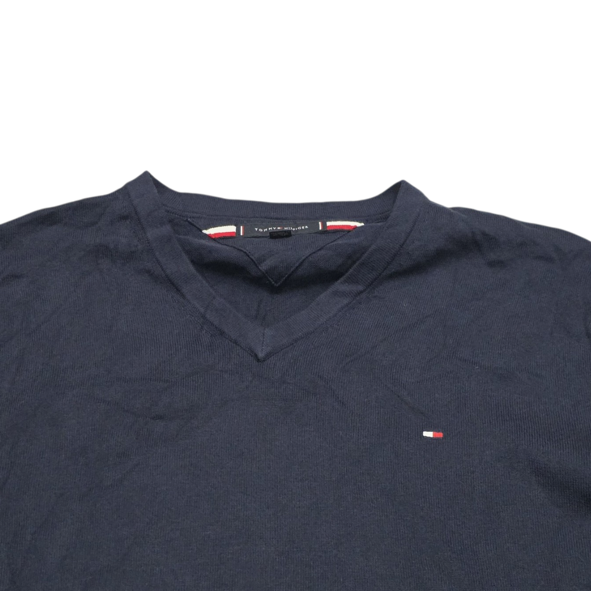 Sueter Tommy Hilfiger 2xl Azul Marino Cuello V (Usado)
