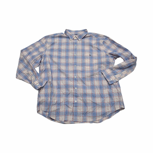 Camisa Vineyard Vines 2xl Classic Fit Cuadro Azul Y Blanco (Usado)