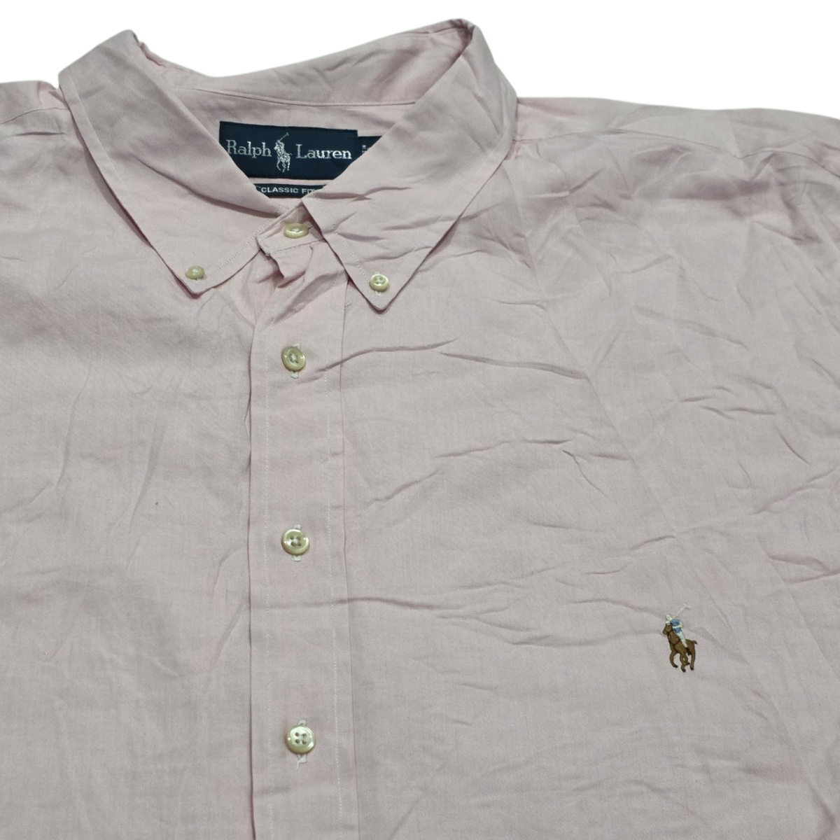 Camisa Ralph Lauren 4xl 20 34-35 Big Classic Fit Rosa Pony (Usado)