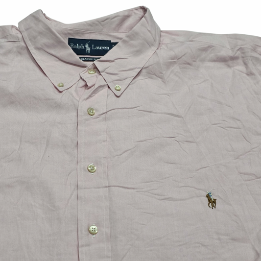 Camisa Ralph Lauren 4xl 20 34-35 Big Classic Fit Rosa Pony (Usado)