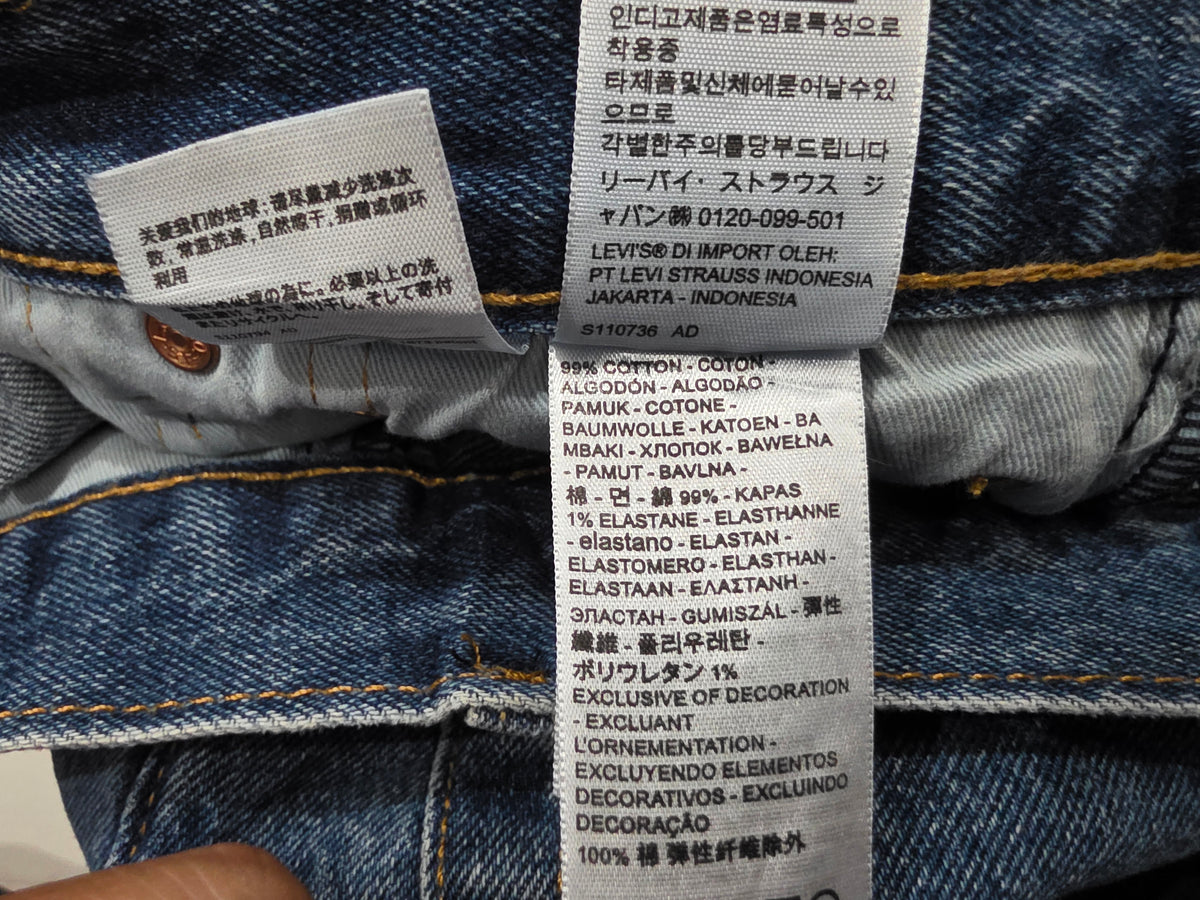 Pantalon Levis 501 93 Azul 28x30 Recto (Usado)