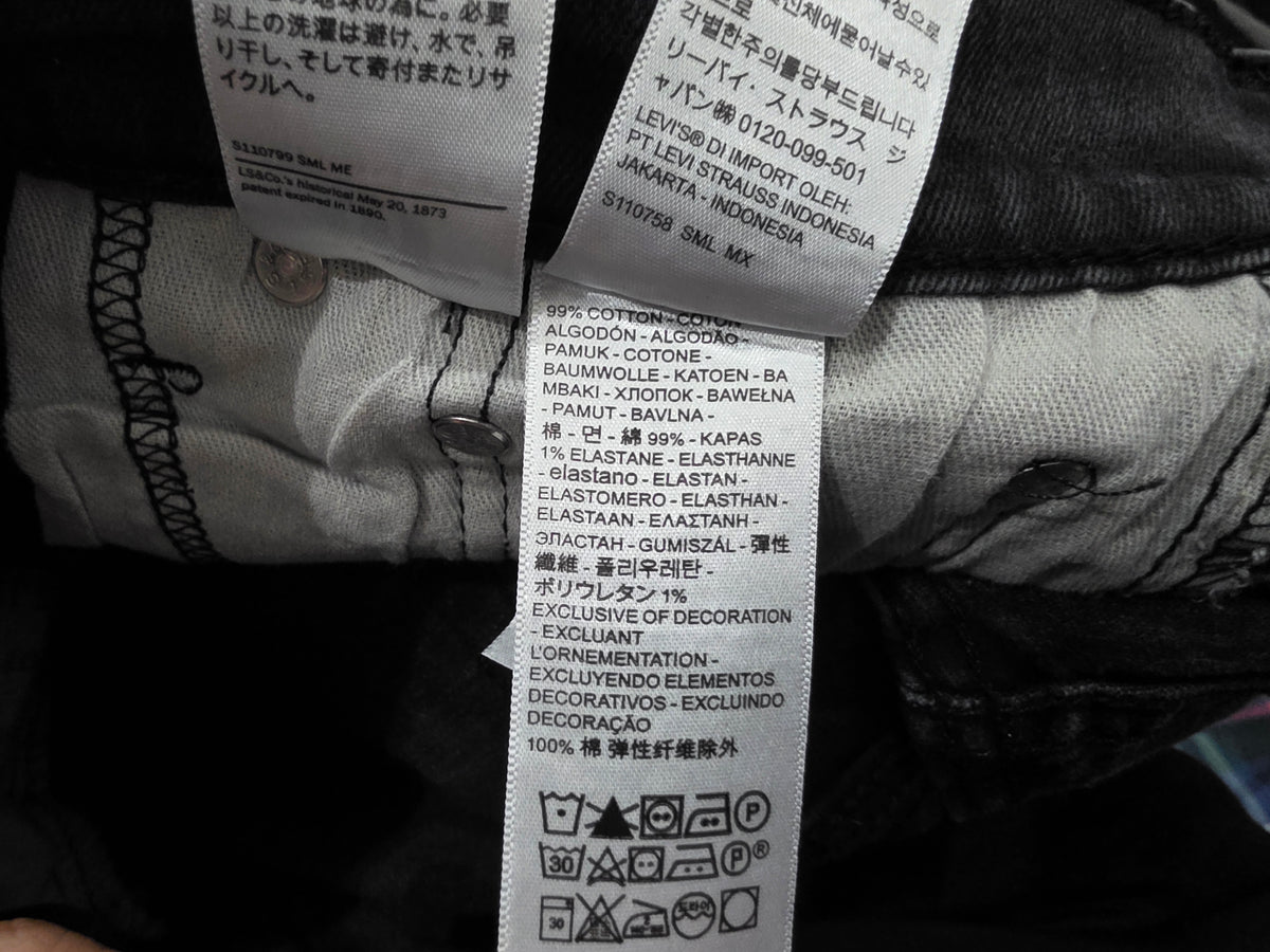 Pantalon Levis 514 30x30 Recto Negro (Usado)