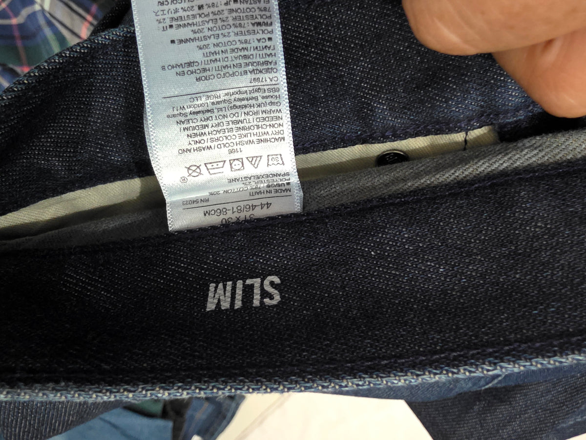 Pantalon Banana Republic 31x30 Slimfit Azul Oscuro (Usado)