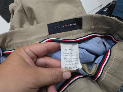 Pantalon Vestir Tommy Hilfiger 32x34 Slimfit Stretch Cafe+ (Usado)