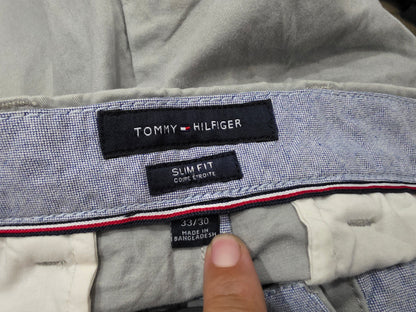 Pantalon Tommy Hilfiger 33x30 Slimfit Gris Casual (Usado)