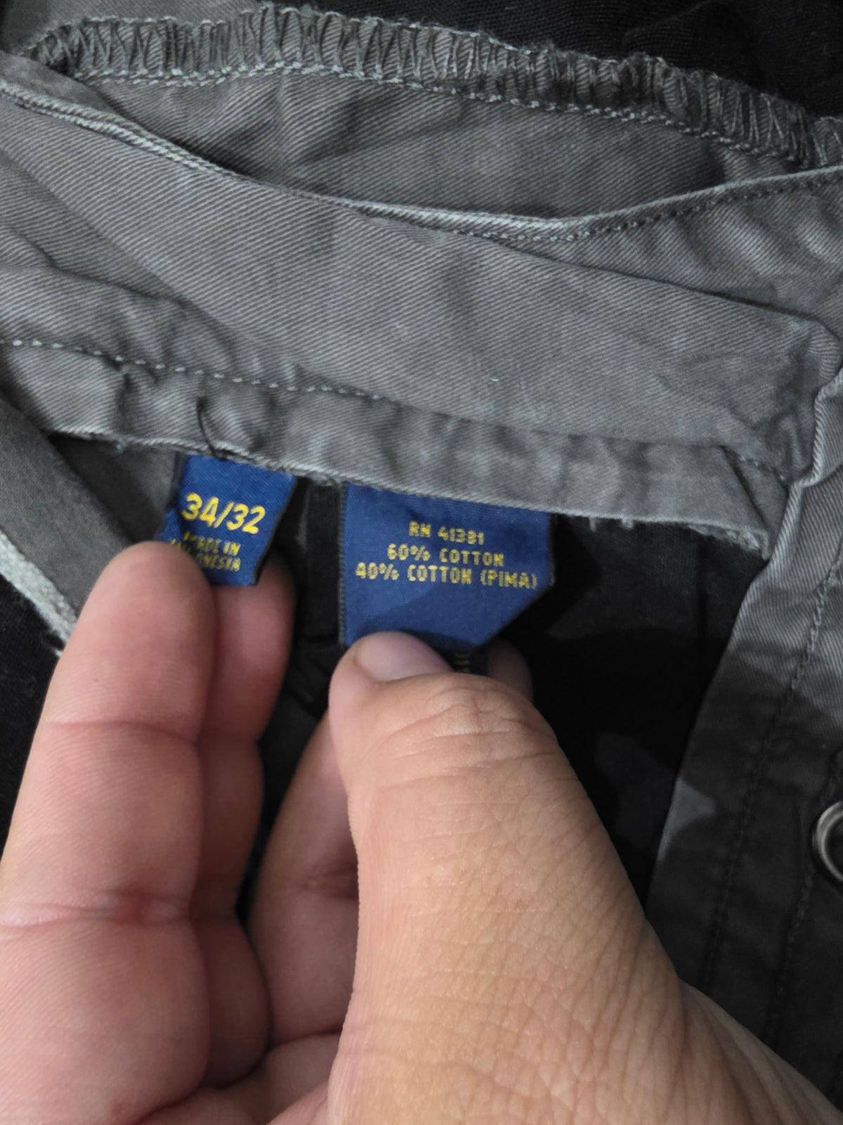 Pantalon Jogger Ralph Lauren 34x32 Slimfit Gris Deslavado (Usado)