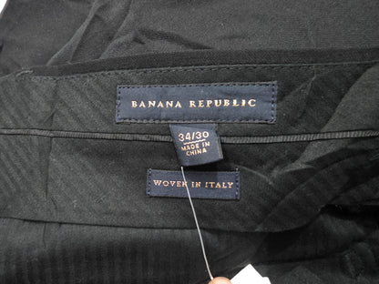Pantalon Banana Republic 34x30 Vestir Negro Recto (NUEVO)