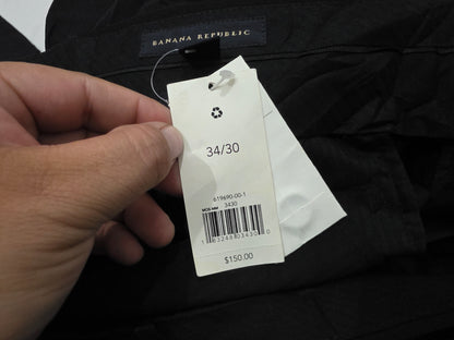 Pantalon Banana Republic 34x30 Vestir Negro Recto (NUEVO)