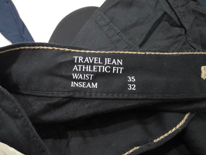 Pantalon Banana Republic 35x32 Negro Athletic Fit (NUEVO)