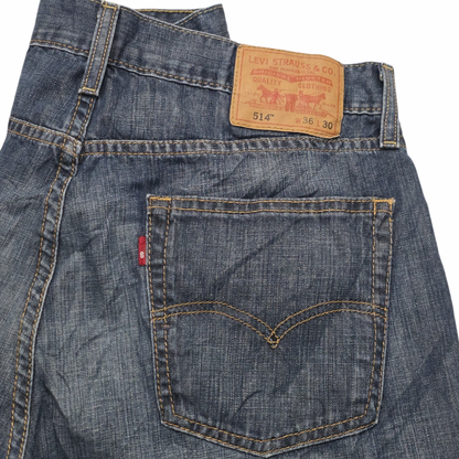 Pantalon Levis 514 36x30 Relaxed Recto Azul (Usado)