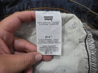 Pantalon Levis 514 36x30 Relaxed Recto Azul (Usado)