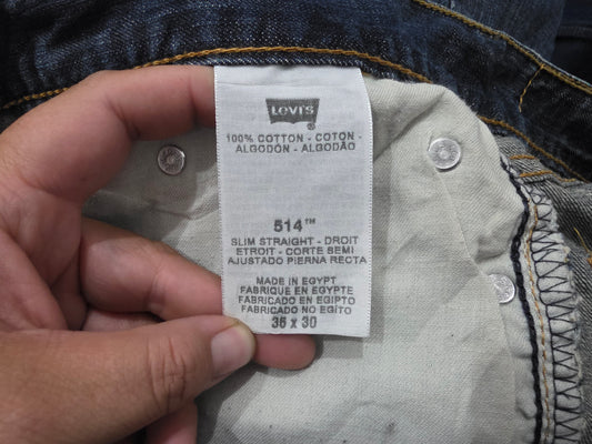 Pantalon Levis 514 36x30 Relaxed Recto Azul (Usado)