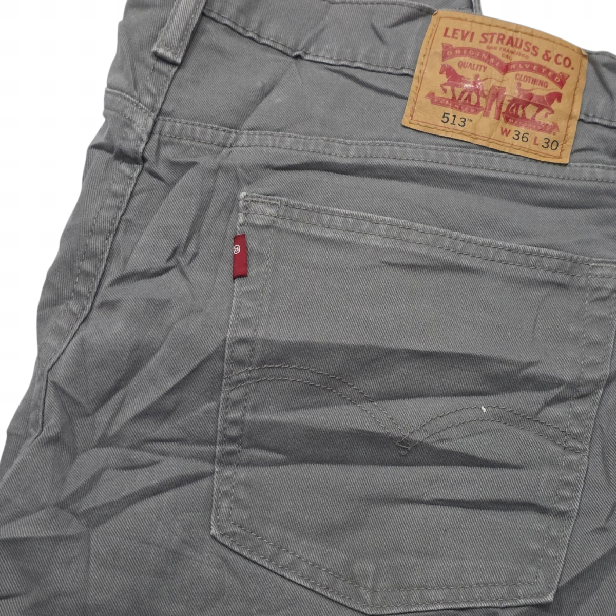 Pantalon Levis 513 36x30 Recto Slimfit Gris (Usado)