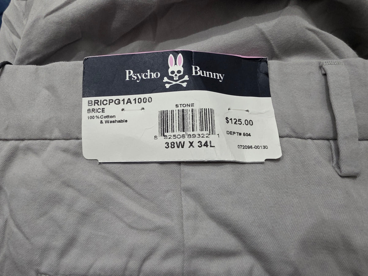 Pantalon Psycho Bunny 38x34 Recto Gris (NUEVO)