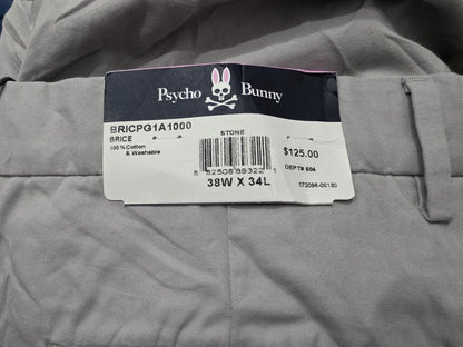 Pantalon Psycho Bunny 38x34 Recto Gris (NUEVO)