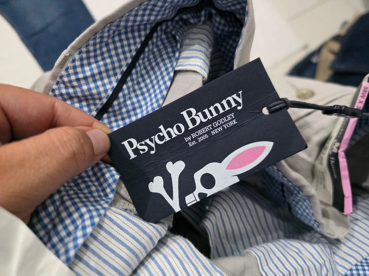 Pantalon Psycho Bunny 38x34 Recto Gris (NUEVO)