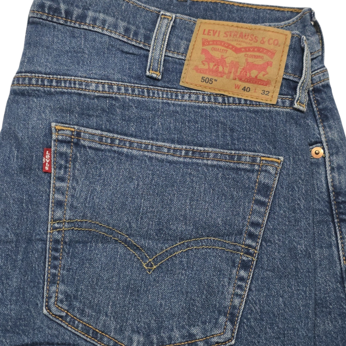 Pantalon Levis 505 40x32 Recto Azul Marino (Usado)