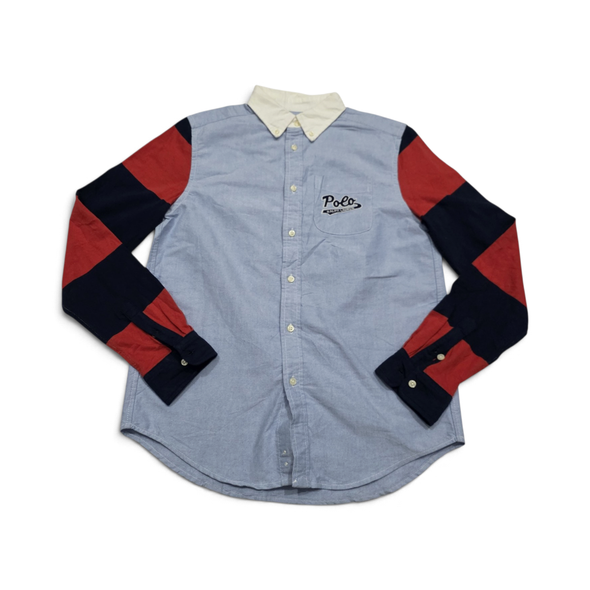 Camisa Ralph Lauren Adolescente L 14-16 Azul Letras (Usado)
