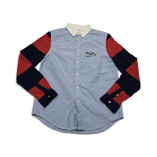 Camisa Ralph Lauren Adolescente L 14-16 Azul Letras (Usado)