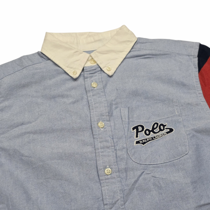 Camisa Ralph Lauren Adolescente L 14-16 Azul Letras (Usado)